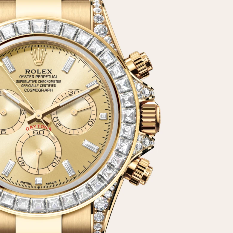 ROLEX DAYTONA クロノグラフ ゴールド Rolex Cosmograph Daytona 18 kt yellow gold with lugs set with